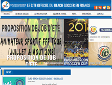 Tablet Screenshot of beachsoccer.fr
